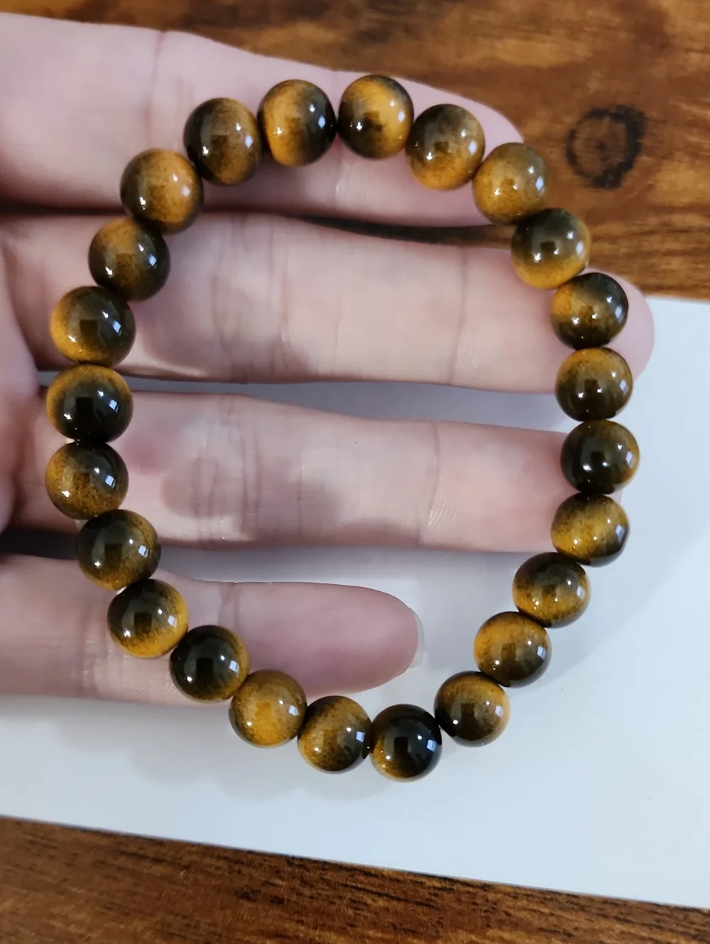 European And American Natural Tiger Eye Stone Bracelet For Men Handmade Beaded